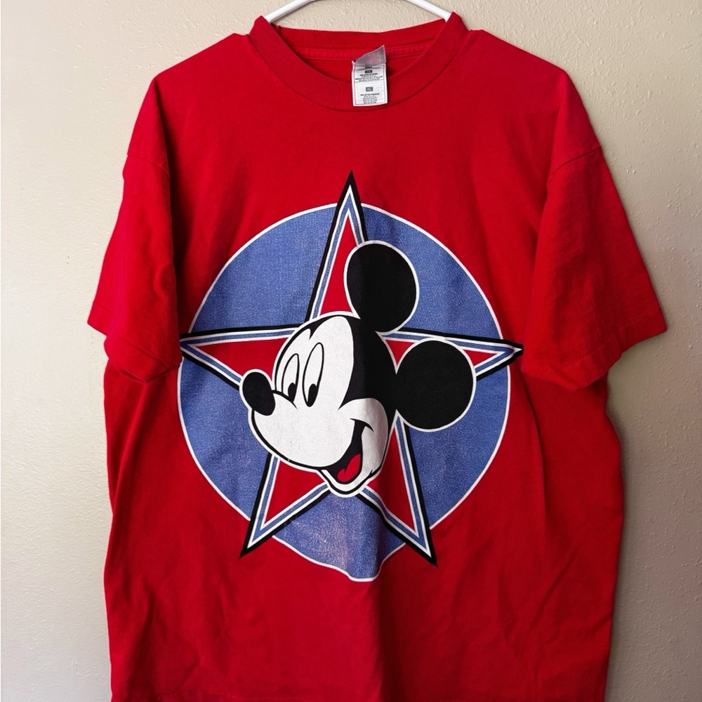 Vintage Disney Mickey Mouse red, white and blue graphic t-shirt